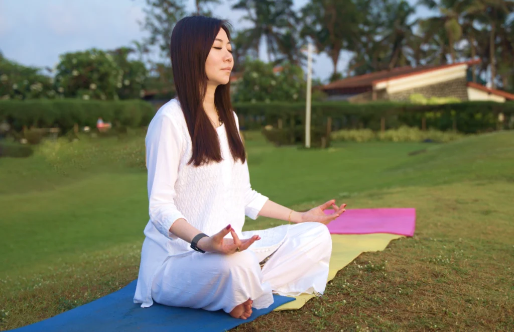 A Yogic Girl Performing 7 Days Sat Meditation